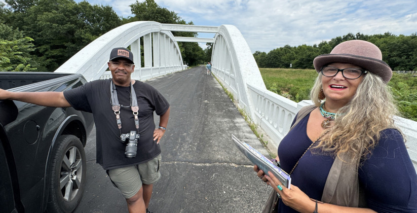 ATTHE MARSH ARCH BRIDGE in Riverton, Kansas, photographers Rick Pulley and Tammy Roberts took advantage of the scenic spot for some publicity takes. Pulley, also a musician, supports a veterans project called Bands &amp;lt;4&amp;gt; Brothers | THE TEXAS SPUR
