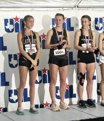 JAYTON XC Jayton’s statequalifying cross country teams wrapped up their season last week in Round Rock. The girls’ team finished 9th and the boys’ team finished 5th. Individual medalists were Jace Chisum (4th) and Griff Reel (10th). | COURTESY PHOTOS