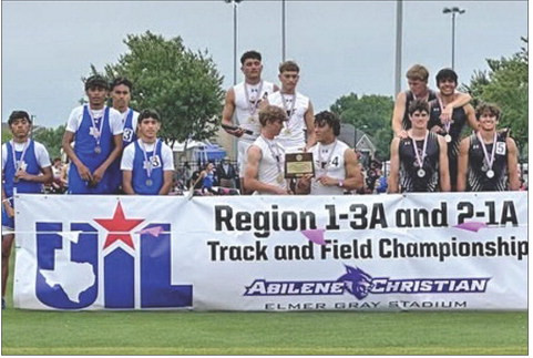 Jaybirds 4x200 relay team of Bode Ham, Colt Gentry, Lorenzo Vargas and Sean Stanaland