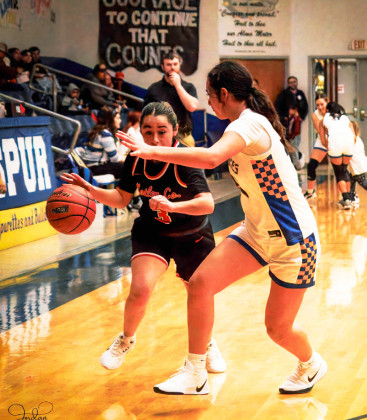 DISTRICTOPENERWIN In the Spurettes district basketball opener against Motley County the Spurettes took the lead early and dominated the entire game for a 68-37 win. | COURTESY PHOTO
