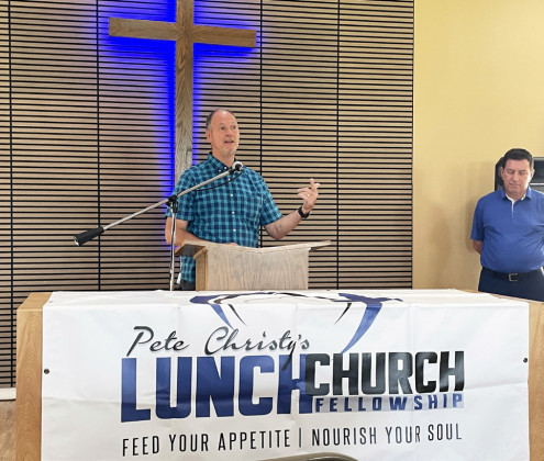 SPOTLIGHT ON PETE CHRISTY LUNCH CHURCH IN SPUR JULY 8