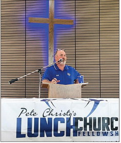 SPOTLIGHT ON PETE CHRISTY LUNCH CHURCH IN SPUR JULY 8