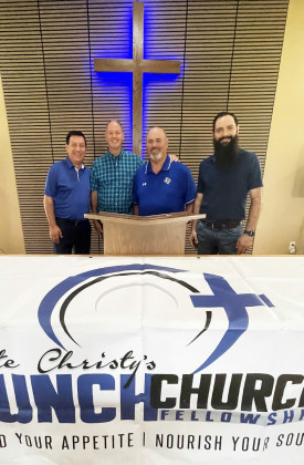 SPOTLIGHT ON PETE CHRISTY LUNCH CHURCH IN SPUR JULY 8
