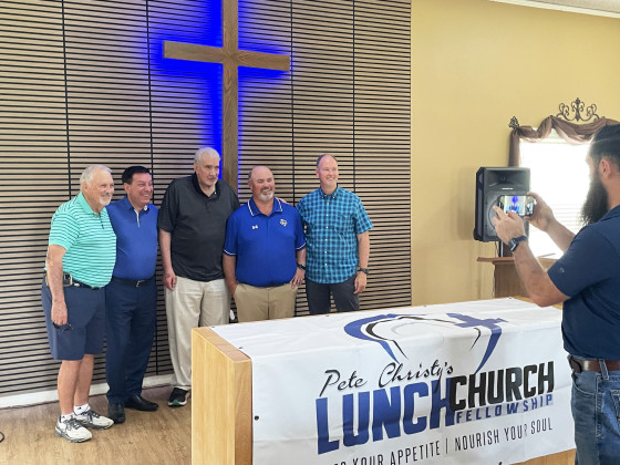 SPOTLIGHT ON PETE CHRISTY LUNCH CHURCH IN SPUR JULY 8