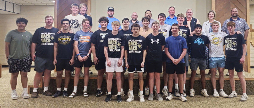 JAYTON RECOGNITION During their March meeting, the Jayton-Girard Independent School District board of trustees recognized the variety of Jayton teams and groups who achieved new heights in athletic and academic and competitions this year: Boys State Championship Basketball; State CX Debate; Girls Regional Championship Basketball; and State Qualifying Robotics. | COURTESY PHOTOS
