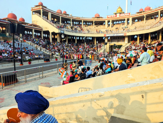DANCERS were part of the stadium seating at the Attari-Wagah border flag-lowering ceremony.