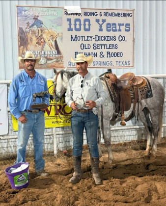 TOP HORSE: NASTY RIO CAT AKA“RIO GRANDE” RIDDEN BY CLINT JONES, PITCHFORK RANCH