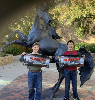 MEAT JUDGING HONORS At last week’s Texas Tech Invitational Meat Judging Tournament Calvin Hays Chapman was 5th overall and won a $1,000 scholarship; HenryChapmanwas9thoverall and won a $500 scholarship. | COURTESY PHOTO