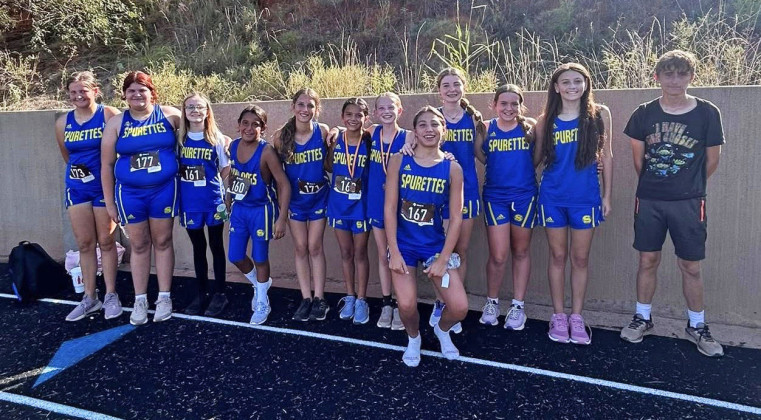 The Spur Junior High and High School Bulldogs and Spurettes competed in the Silver Spur Cross Country meet on Wednesday, which Spur hosted at Swenson Park. It was a hot one, but everyone pushed through and ran well. Medalists were Ryanne Boyd, 3rd place, for the high school Spurettes; and Colbie Wheeler, 8th place, and Aubrey Munoz, 10th place, for the junior high Spurettes. | COURTESY PHOTOS
