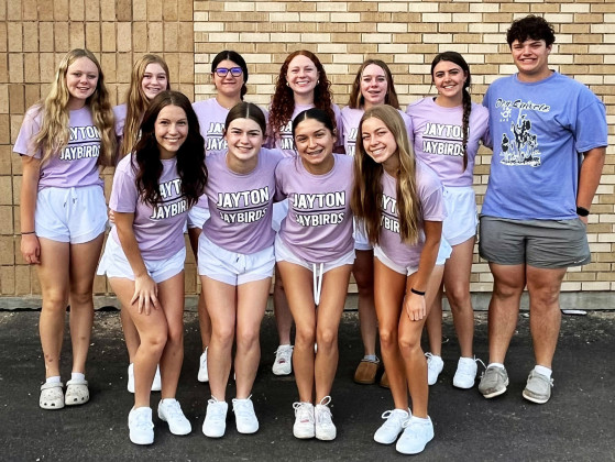 JAYTON CHEER HONORS The Jaybirds cheer team won the Top Cheer competition and earned the Stunt Safe award at Cheer Camp last week. | COURTESY PHOTOS