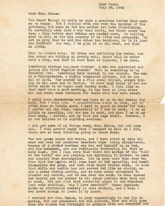 Texas researcher seeks information about Spur wartime correspondents