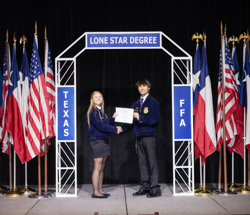 SPURATSTATE Kimberlee Segura and Erin McGalliard received their Lone Star Degree while attending the 97th Annual Texas State FFA Convention in Fort Worth last week. | COURTESY PHOTOS