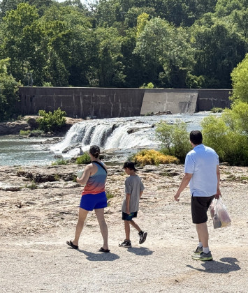 GRAND FALLS just outside of Joplin is the largest continuously running waterfall in the state—at 12 feet tall.