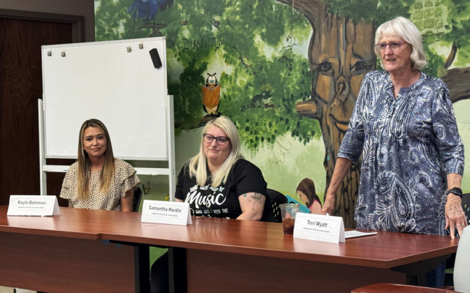 Kayla Bateman, Samantha Hardin, Terri Wyatt, candidates for Spur ISD school board