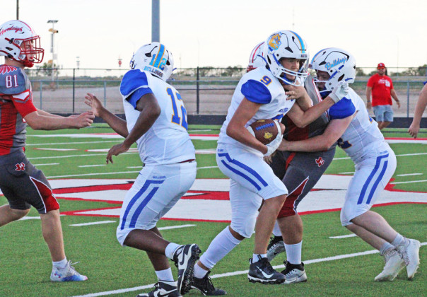 DOGS DEFEAT BIRDS Spur’s JV team played four full quarters against the Hermleigh Cardinals, emerging on top after trailing the Cardinals for most of the game. | COURTESY PHOTO