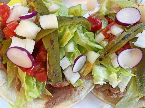 Spice things up with potatoand-  bean tostadas