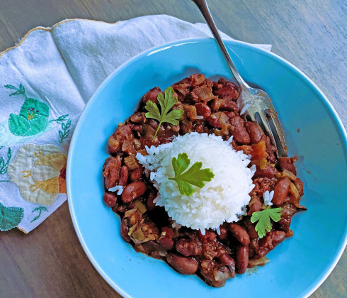 BEANS AND RICE A mix of rice and beans is one of life’s simple pleasures—whether Cajun-style or Mexican-flavored. | ANGELINA LaRUE PHOTO