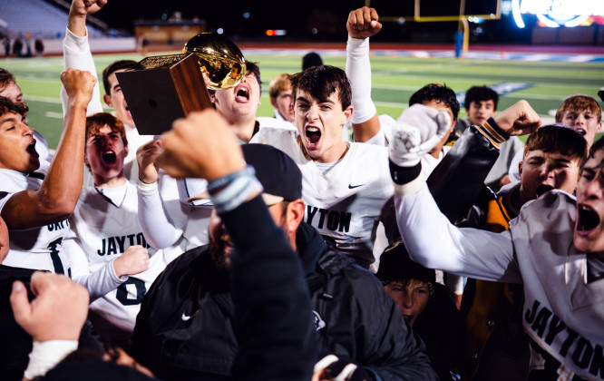 A LONG TIME COMING The Jayton Jaybirds are headed to play in the State Championship at AT&amp;amp;T Stadium in Arlington Wednesday, Dec. 18.The last time a Jayton football team made a State Championship appearance was in 2006, when assistant coach John Stanaland was a player. MORE PHOTOS, PAGE 8 | CAMDEN REESE PHOTO