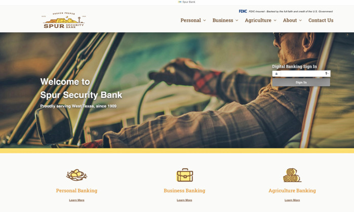 SPUR SECURITY BANK rolled out its system upgrade last week, introducing a new look and feel to its website, among a variety of new features and products. The URL is easy to remember: www.spur. bank | COURTESY IMAGE