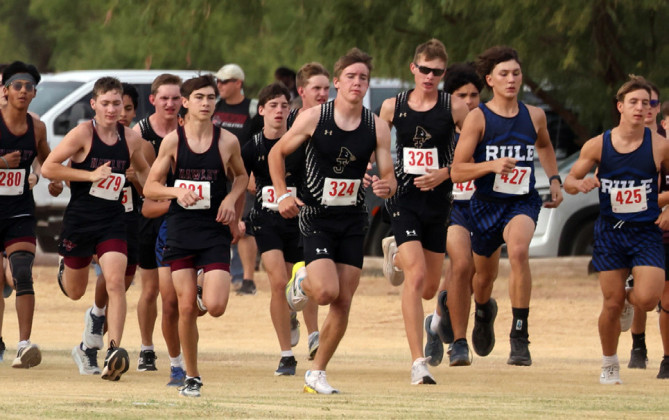 JAYTON XC The Jayton High School cross country teams competed in their first meet of the season last week in Haskell. The high school boys and girls both finished 4th as a team. Individual high school medalists were Ben Baldridge, 3rd place, and Easton Bleiker, 15thPlace. | COURTESYPHOTO
