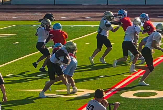FIRST SCRIMMAGE The Jayton Jaybirds faced the Borden County Coyotes in their first scrimmage of the new football season. | JAYBIRD MEDIA