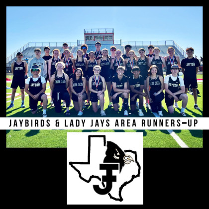 JAYTON REGIONALTRACK The Jayton High School boys and girls were Area track runners-up last week. Eight girls and 10 boys qualified for the Regional meet, which will be April 19-20. | COURTESY PHOTO