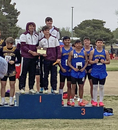 WILD CARD? Spur’s 4x200 boys relay team finished in 3rd place at last week’s Regional track meet and at press time, had a shot at State wild-card placement. | COURTESY PHOTO