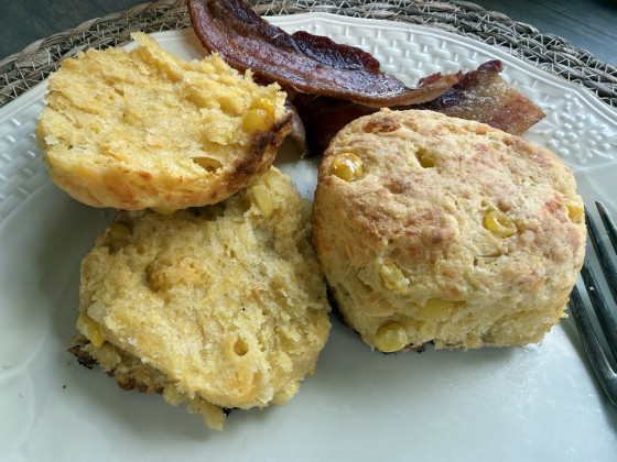 BISCUITS MADE WITH CORNMEAL turned out to be very good—and would make a great bread to serve this fall with chili, stew, or a bowl of beans. | ANGELINA LaRUE PHOTO