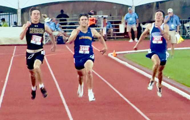 WALKERRUNSATSTATE In the boys 200m dash, Spur’s AceWalker took off and rounded the curve with great pace, crossing the line to finish 5th place with a time of 22.87 in Saturday’s UIL State track meet in Austin. | COURTESY PHOTO