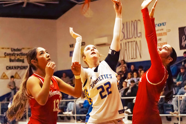 TOURNAMENTTIME The Spurettes made three trips to Lamesa last week for tournament play and came home no doubt very tired but boasting an impressive 3-2 record, including a defensive battle with 4A Perryton, winning 27-24. | COURTESY PHOTOS