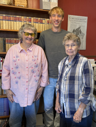 FROM AFAR FOR HOMECOMING Janet Bridges of Spur (left), along with husband, Steve (not pictured) and mother, Gracie Hadding (right) are hosting a Spur ISD foreign exchange student, Matthijs De Boer (center) in their home this school year. | TEXAS SPUR