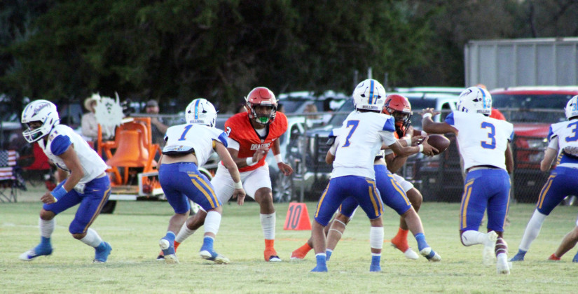 THE SPUR BULLDOGS battled through a back-and-forth game against the home-team Paducah Dragons to emerge with the victory Friday night. Friday, Oct. 4 is Homecoming at Spur’s Jones Stadium, 7:30 p.m.. | SPUR YEARBOOK STAFF