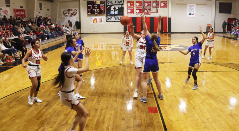 SPURETTES BASKETBALL The Spur varsity girls basketball team had a week of wins last week.They defeated the Motley County Lady Mats on the road 70-11 and the Paducah Lady Dragons 86-7. This week they were to face their district’s two toughest opponents, the Valley Lady Patriots on Tuesday and the district-leading Guthrie Lady Jaguars Friday night, Feb. 6.The Spurettes are well positioned for a playoff shot with a 4-2 record. | COURTESY PHOTO
