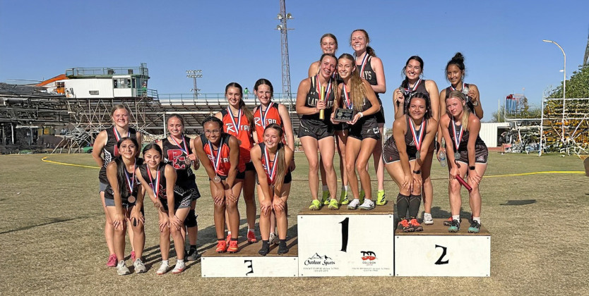 At last week’s District track meet in Hamlin, two new school records were set for Jayton. The girls 4x400 relay won first place with the team of Reese Redford, Brantley Ham, Remi Long and Jace Chisum, and set a new school record—as did the boys 4X400 relay team of Bode Ham, Sean Stanaland, Colt Gentry and Griff Reel, which also won first place and set a new school record. | COURTESY PHOTOS