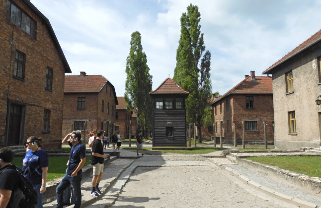A sobering visit to Auschwitz for father and son