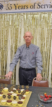 FIFTY-FIVE YEARS Whitefield was recognized on the occasion of his 55th anniversary with the coop, in October 2021. | COURTESY PHOTO