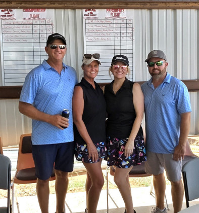 PRESIDENTSFLIGHT 1st place, with score of 69 (3 under par): Riley Abbott, Tobi Abbott, Shane Parsons, Charla Parsons
