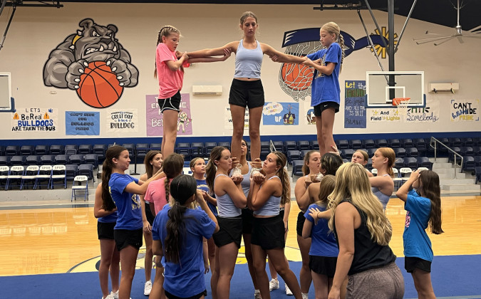 Spur varsity and junior high cheerleaders participated in cheer camp in Spur and were later hosted at Ashley’s Turnaround Café in Spur. | COURTESY PHOTOS