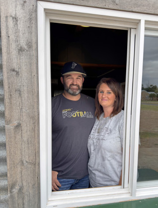 Thenewowners of the familiar coffeehouse on Jayton’s Main Street served up their first brews last Friday. Trevor and Rebecca Sedberry of Swenson, who raise Wagyu beef, have established The Coffee Shop as a spot for hot and cold brews and more, as well as to offer their beef and baked products for sale. | TxDOT PHOTO