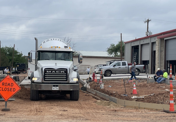 SPUR FIREHOUSE concrete work was completed last week. | THE TEXAS SPUR