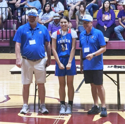 COURT ALL-STAR Kimberlee Segura, a 2026 Spur High School graduate, represented the Spur Spurettes in the TSMCA Girls Basketball All-Star Game on June 19 at D. L. Ligon Gym at Midwestern State University.