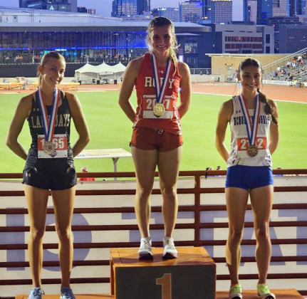 JAYTON’S JACE CHISUM took 2nd place in the Girls 1600m run, earningthesilvermedalwithatimeof5:15.81. | COURTESYPHOTO