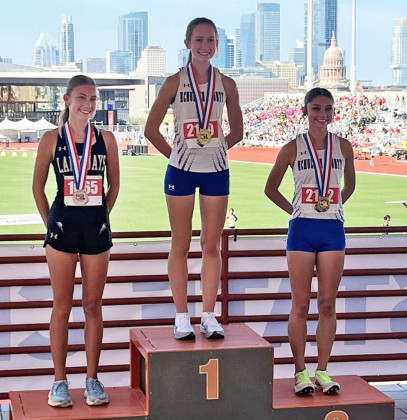 JJACE CHISUM also took 2nd place in the Girls 3200m run, earning the silver medal with a time of 11:26.25. | COURTESY PHOTO