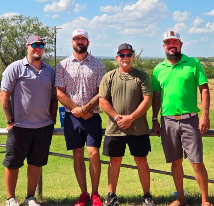 IN SECOND PLACE, shooting a 66 (6 under par), was the team of Bandy Moeller, Rick Moeller, Guthrie Moore and Skyler Henricks.