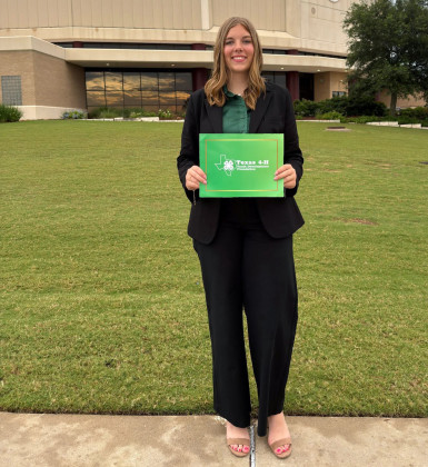 SCHOLARSHIP Lainey Baldridge was awarded a Texas 4-H scholarship. | COURTESY PHOTO