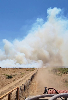 GRASS FIRE OUTSIDE SPUR