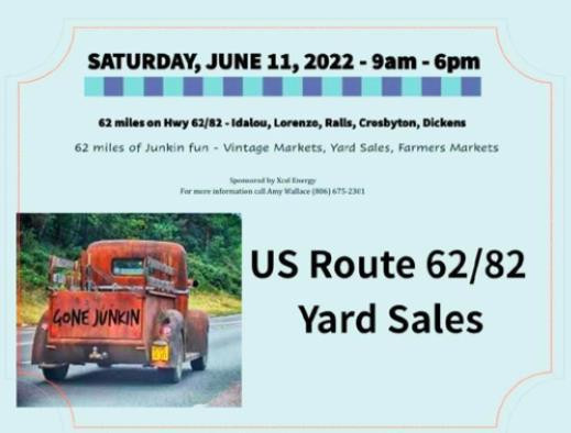 Truckin’ Along US Route 62/82 Yard Sales set for Sat., June 11