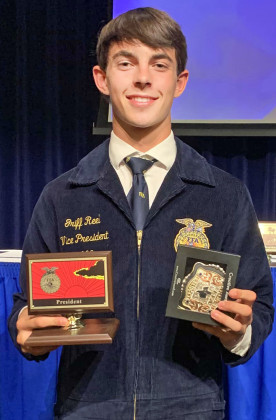 AREA 2 PRESIDENT Jayton High School’s Griff Reel has been elected Texas FFA Area 2 president. He will spend the 2024-25 school year serving Area 2 at workshops, conventions and camps, leading more than 2,800 FFA members in 48 counties that make up Area 2. | COURTESY PHOTO