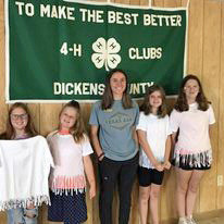 SEWINGCAMP Dickens County 4-H hosted an area sewing camp last week attracting participants from around the region. Attendees learned to sew and iron, had hands on assistance from Jeri Holcombe, 4-H State Fashion Ambassador and made swimsuitcoverupsandaprons. |COURTESY PHOTOS