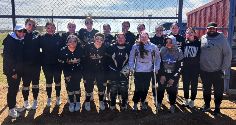 OPENING WIN The Jayton girls softball team started their season with a win over the Knox City Houndettes 18-4 at Knox City Saturday morning. | COURTESY PHOTO